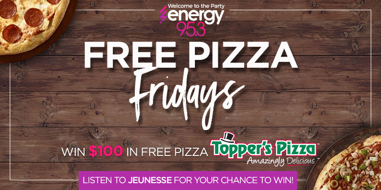 Free Pizza Fridays with Topper’s Pizza!